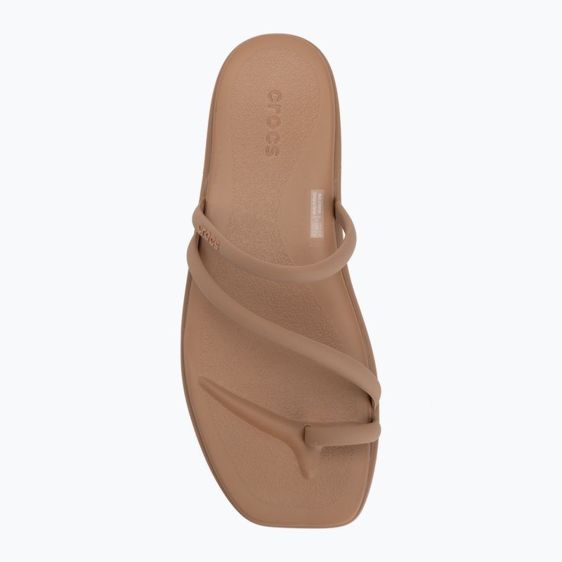 Dámske šľapky Crocs Miami Toe Loop Sandal milk chocolate 5