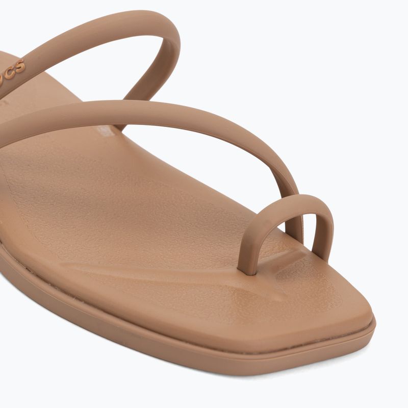 Dámske šľapky Crocs Miami Toe Loop Sandal milk chocolate 7
