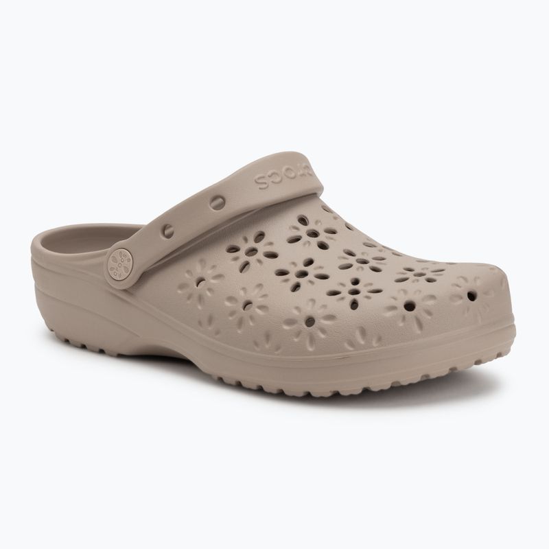 Crocs Classic Floral Cutout Clog žabky taupe