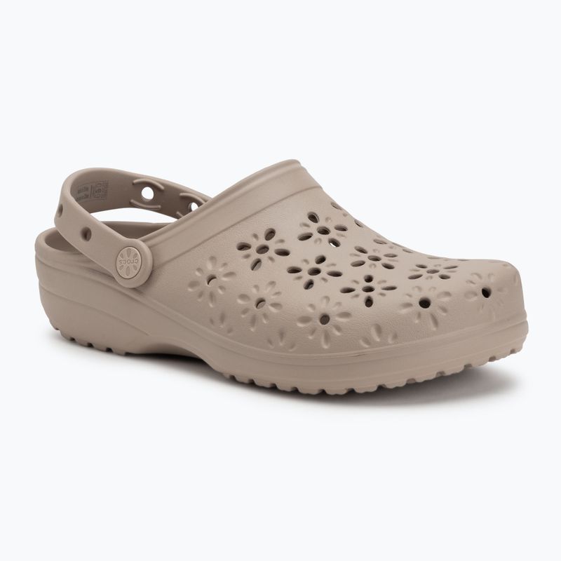 Crocs Classic Floral Cutout Clog žabky taupe 2