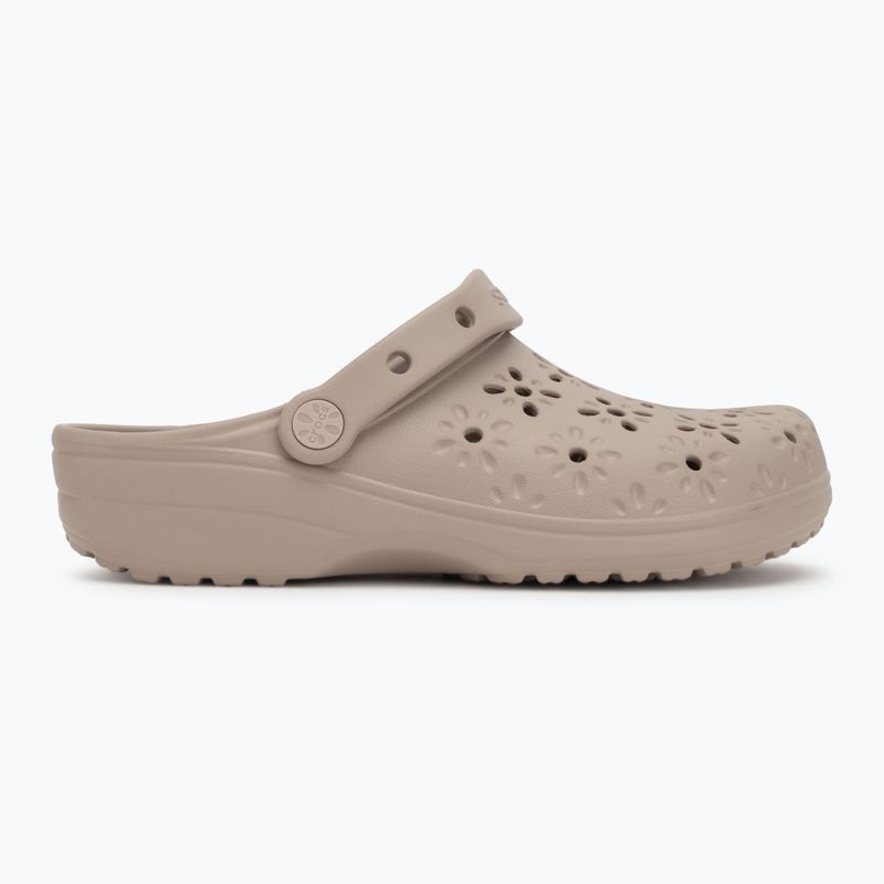 Crocs Classic Floral Cutout Clog žabky taupe 3