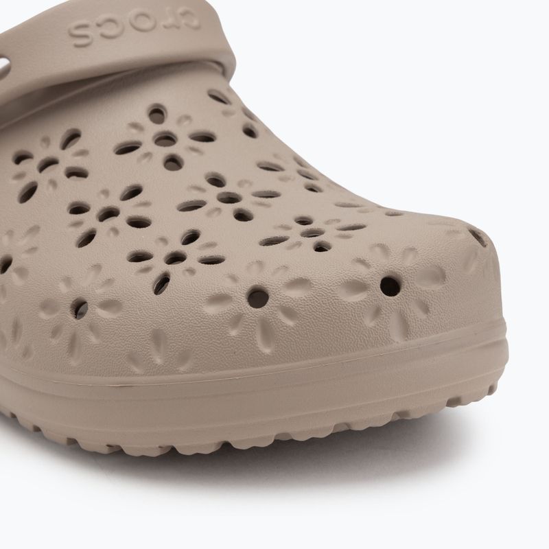 Crocs Classic Floral Cutout Clog žabky taupe 8