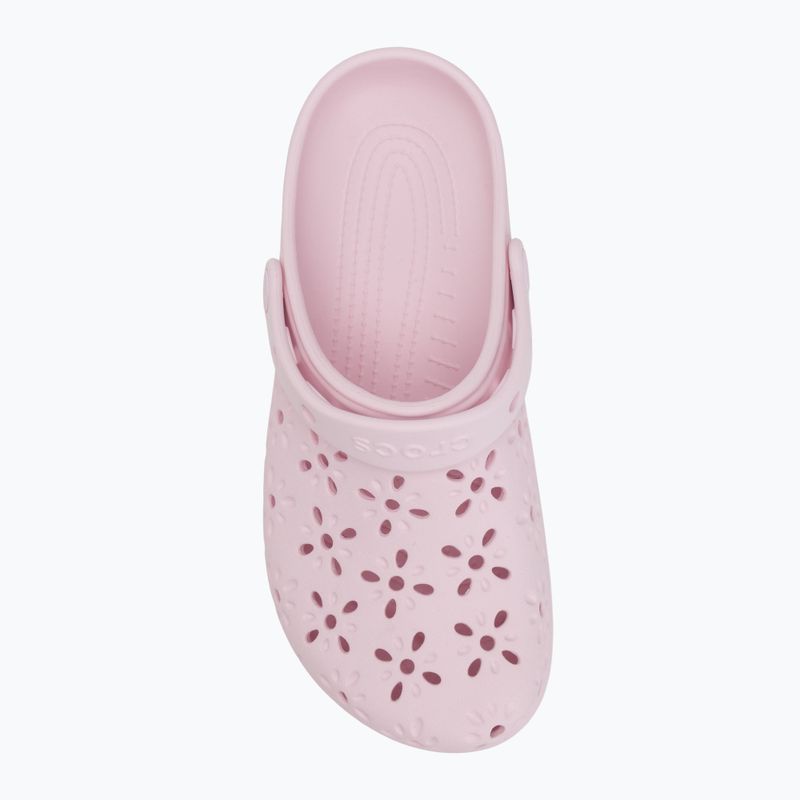 Crocs Classic Floral Cutout Clog pink milk 6