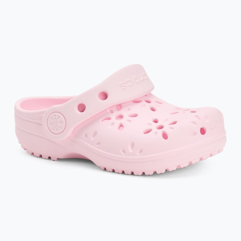 Detské nazúvaky Crocs Classic Floral Cutout Clog Kids Toddler pink milk
