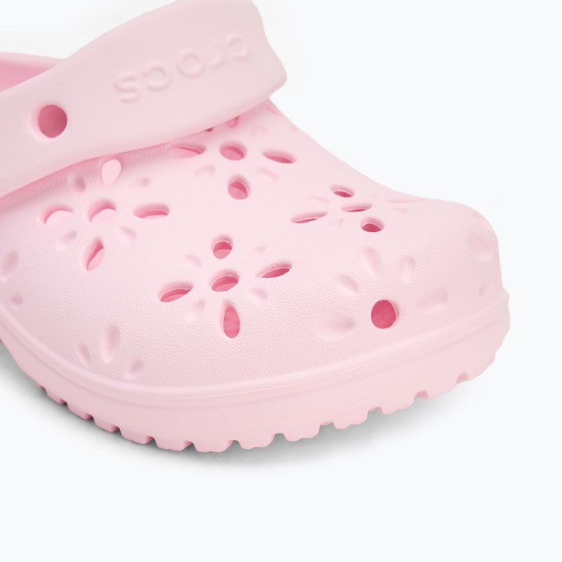 Detské nazúvaky Crocs Classic Floral Cutout Clog Kids Toddler pink milk 8