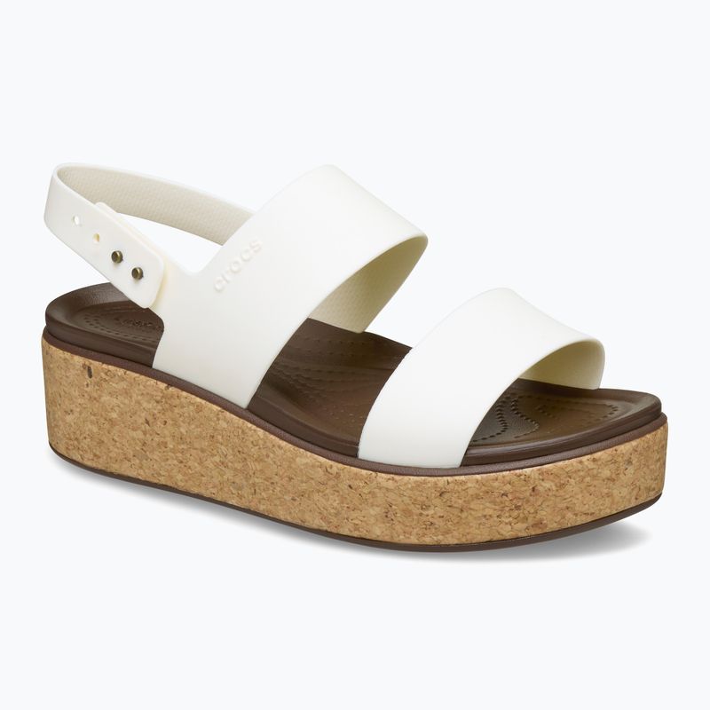 Dámske sandále Crocs Brooklyn Cork Low Wedge chalk