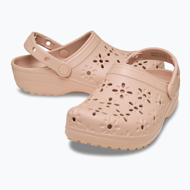 Šľapky Crocs Classic Floral Cutout Clog pink caramel 6