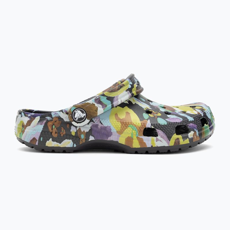 Šľapky Crocs Classic Painted Floral black sand 3