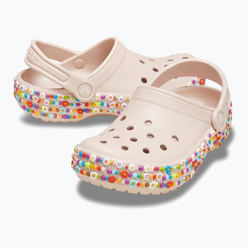 Detské šľapky Crocs Classic Beaded Band Clog Kids quartz 14
