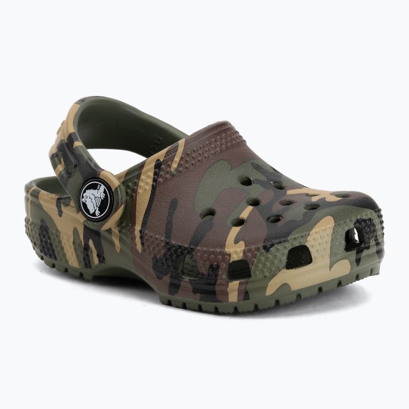 Detské šľapky Crocs Classic Camouflage Toddler army green/multi 2