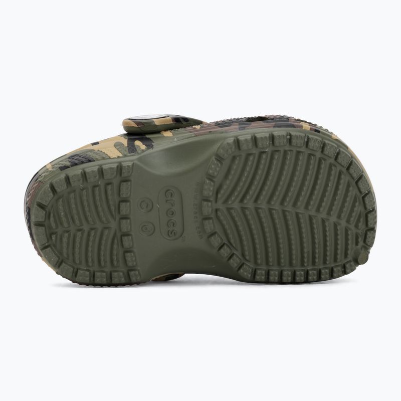Detské šľapky Crocs Classic Camouflage Toddler army green/multi 5