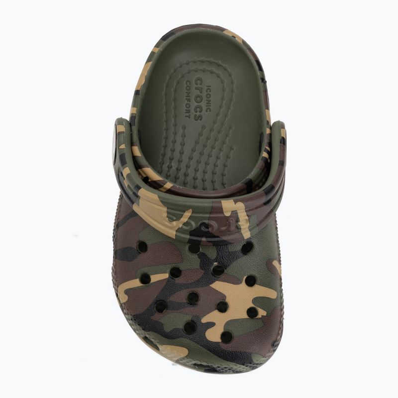 Detské šľapky Crocs Classic Camouflage Toddler army green/multi 6