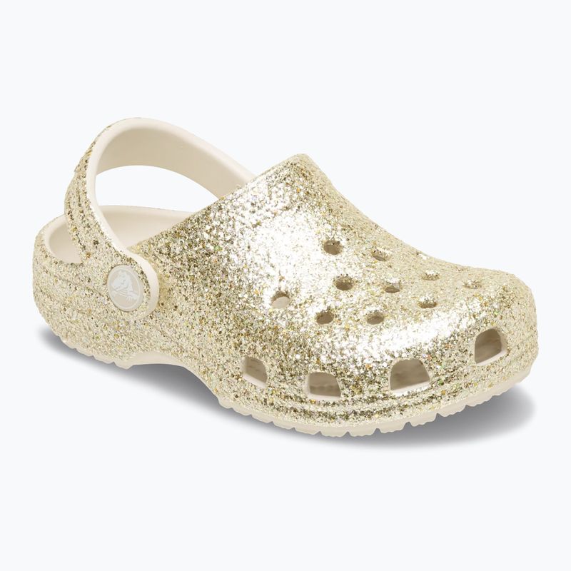 Detské šľapky Crocs Classic Chunky Glitter sandstone 9