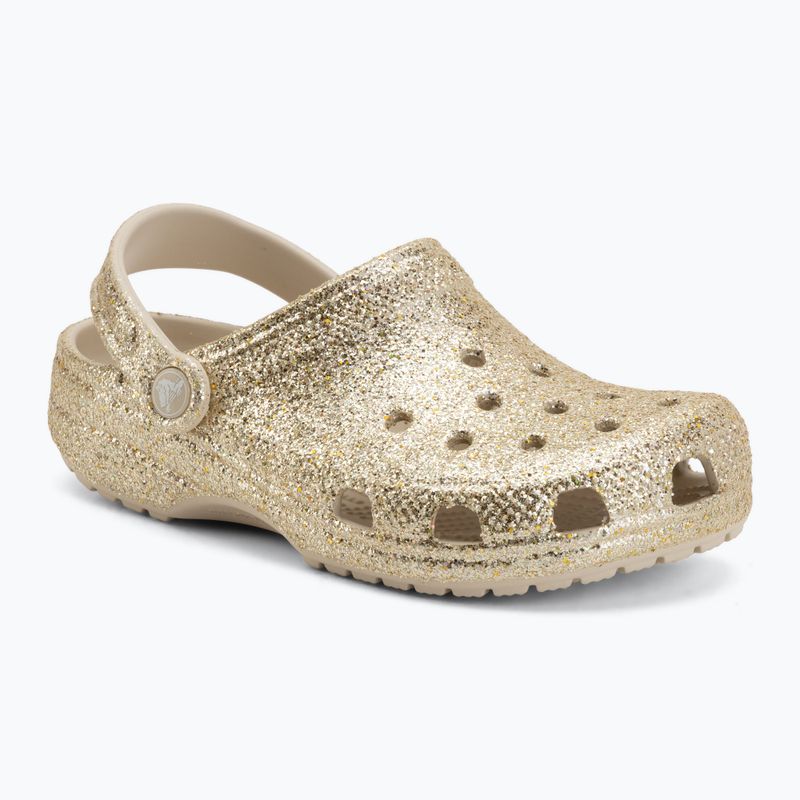 Detské šľapky Crocs Classic Chunky Glitter sandstone 2