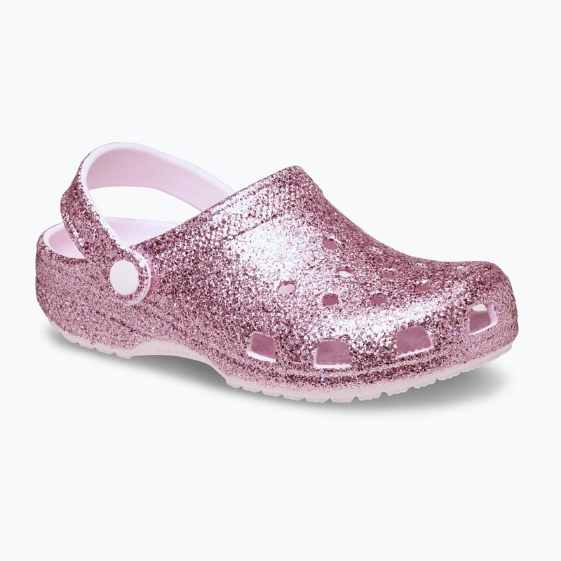 Detské šľapky Crocs Classic Chunky Glitter pink milk 9