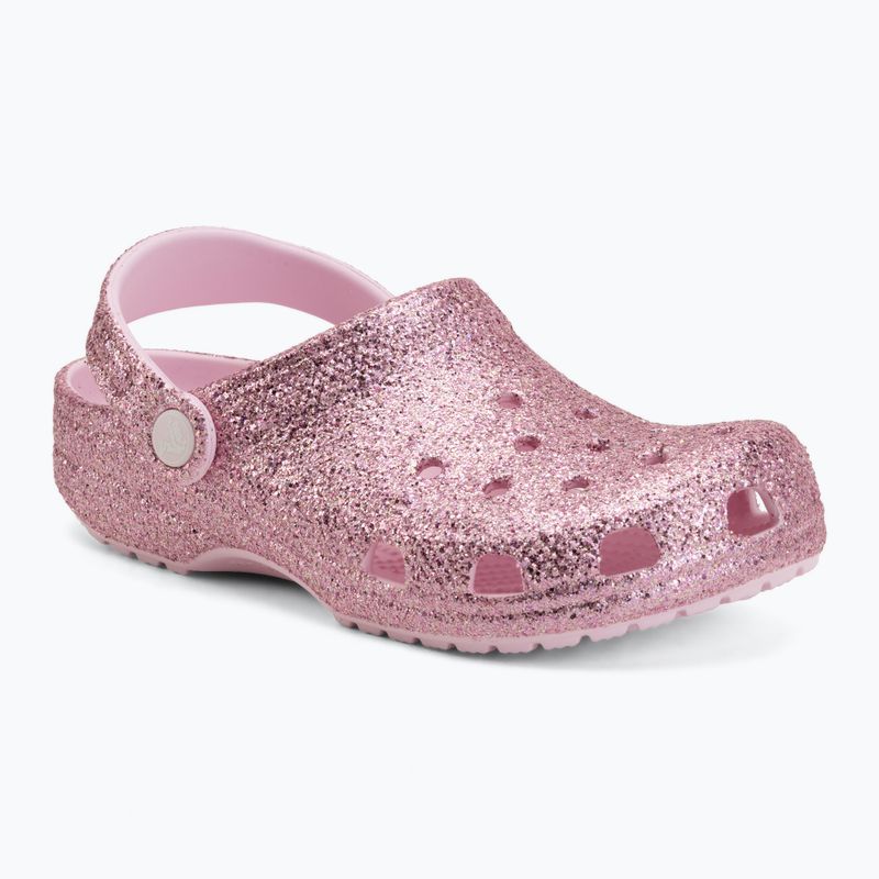 Detské šľapky Crocs Classic Chunky Glitter pink milk 2