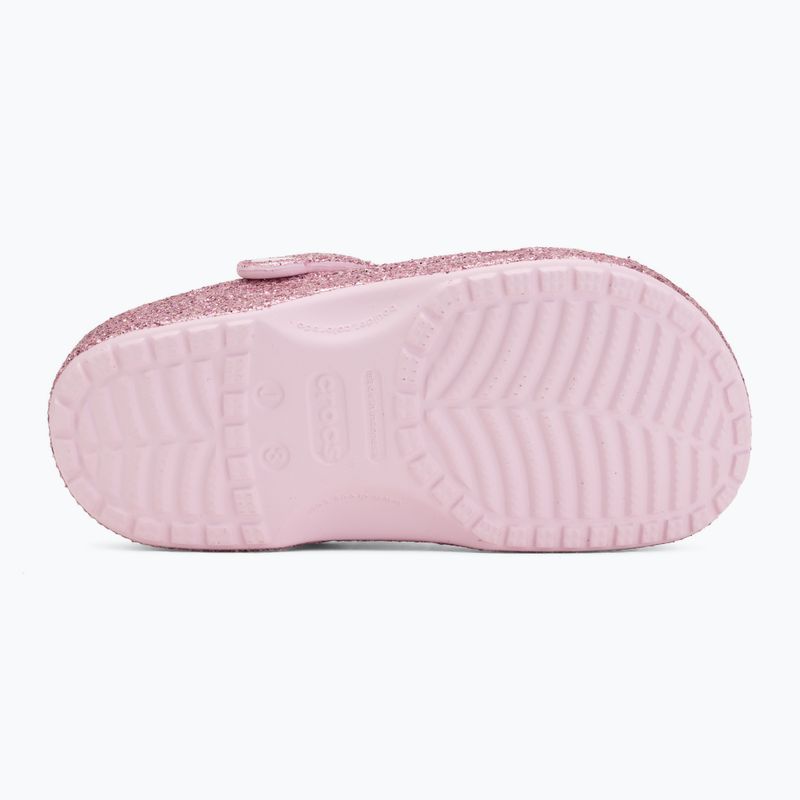 Detské šľapky Crocs Classic Chunky Glitter pink milk 5