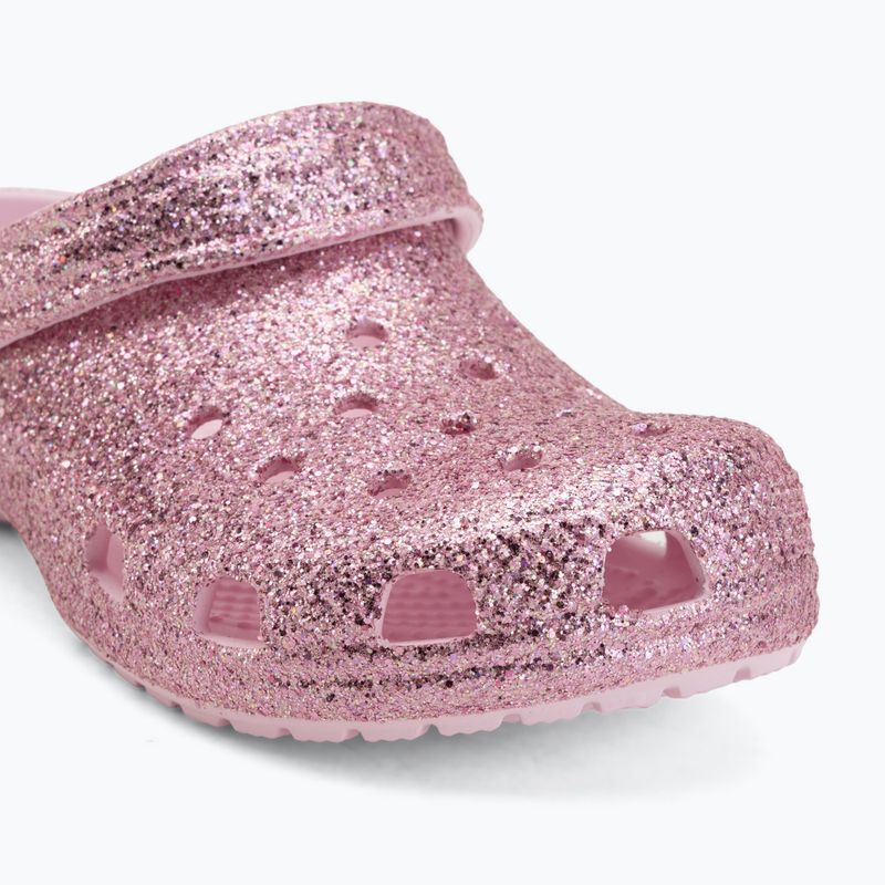 Detské šľapky Crocs Classic Chunky Glitter pink milk 8