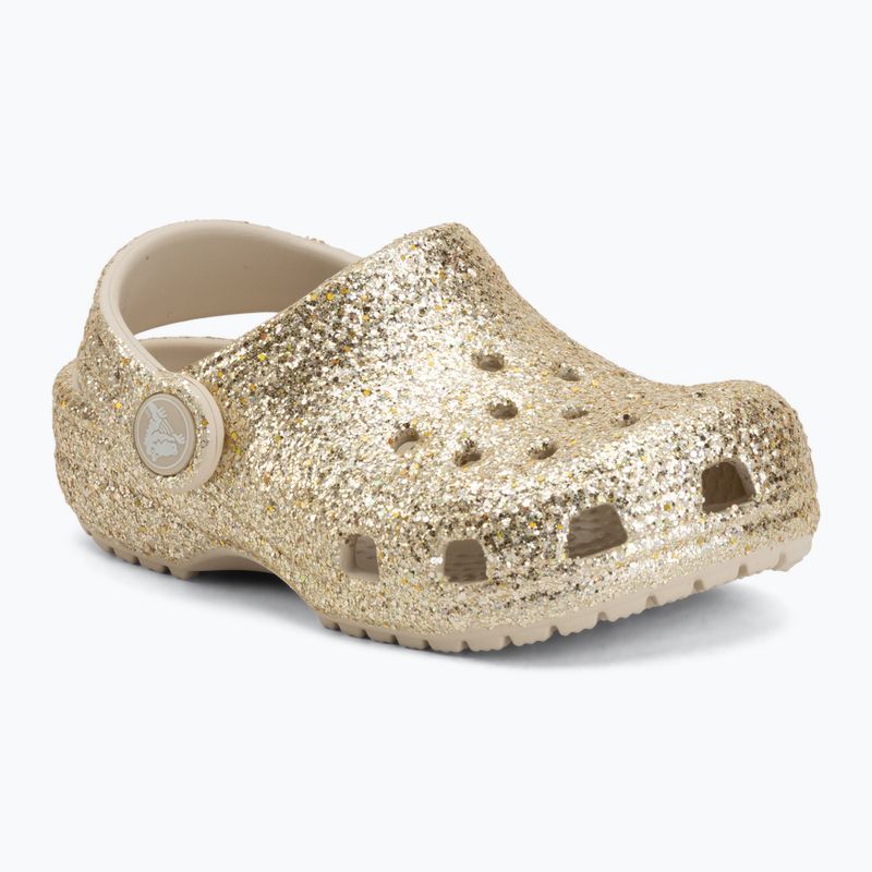 Detské šľapky Crocs Classic Chunky Glitter 211940 sandstone 2