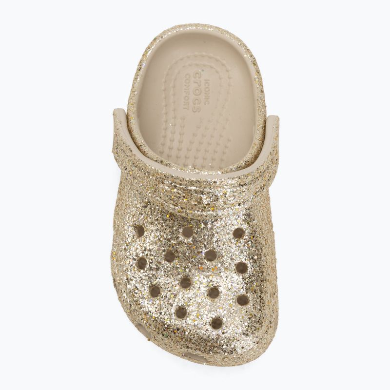 Detské šľapky Crocs Classic Chunky Glitter 211940 sandstone 6