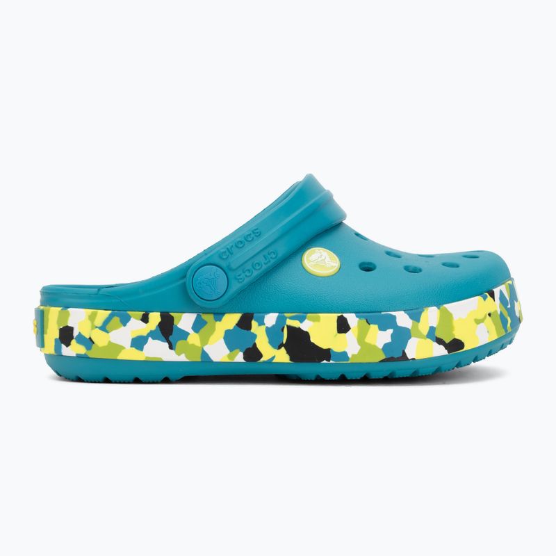 Detské šľapky Crocs Crockband Glow Confetti Band turbo teal/multi 3