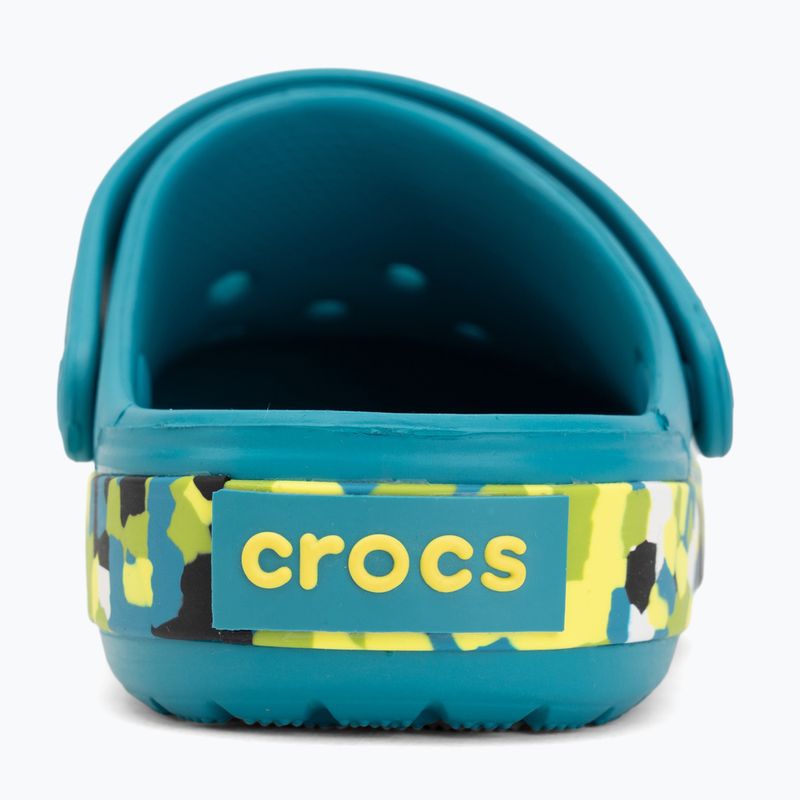 Detské šľapky Crocs Crockband Glow Confetti Band turbo teal/multi 7