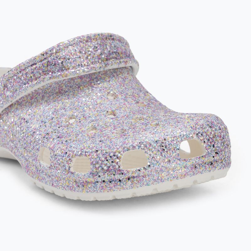 Detské šľapky Crocs Classic Fantasy Glitter white 8