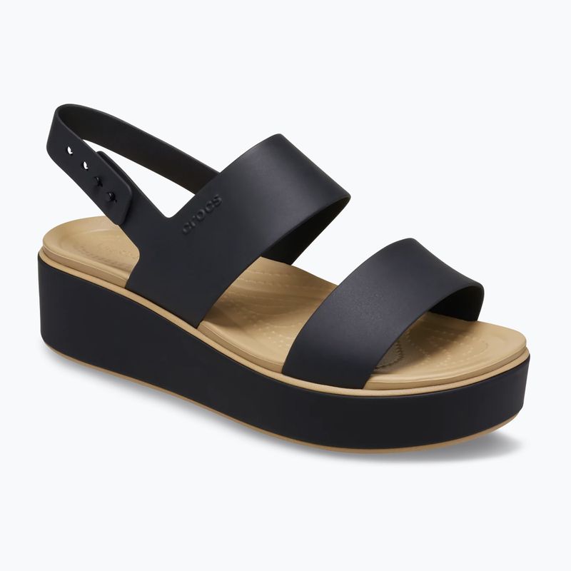 Dámske sandále  Crocs Brooklyn Matte Wrap Low Wedge black/cashew 8