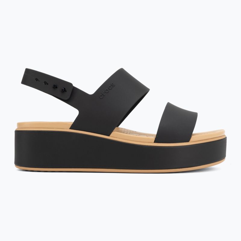Dámske sandále  Crocs Brooklyn Matte Wrap Low Wedge black/cashew 2