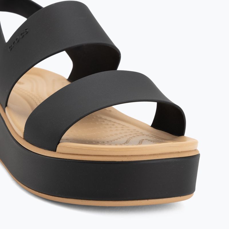 Dámske sandále  Crocs Brooklyn Matte Wrap Low Wedge black/cashew 7