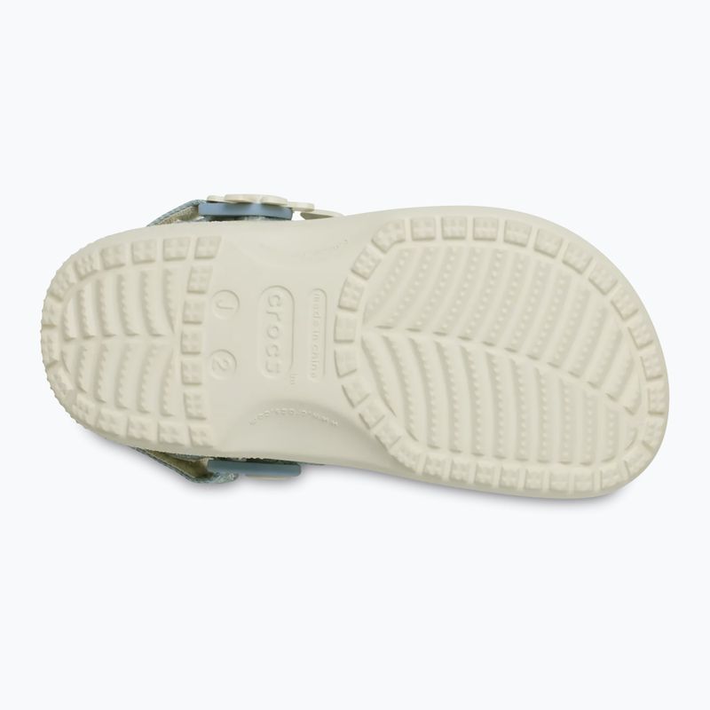 Detské šľapky Crocs Classic Denim Flower Adjustment Backstrap summit white 11
