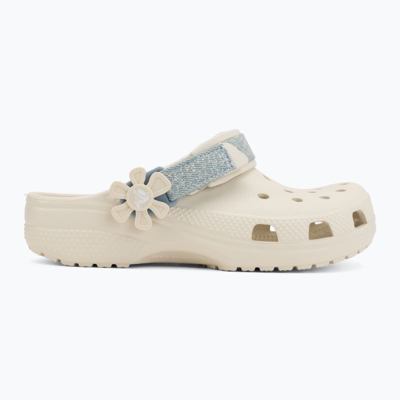 Detské šľapky Crocs Classic Denim Flower Adjustment Backstrap summit white 3