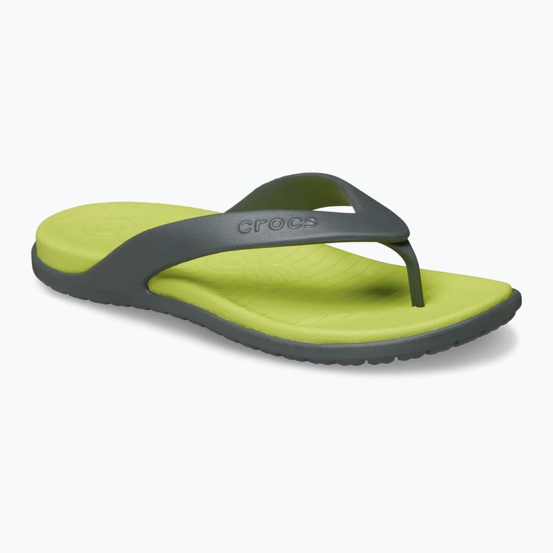 Žabky Crocs Coast Flip slate grey/citrus 8