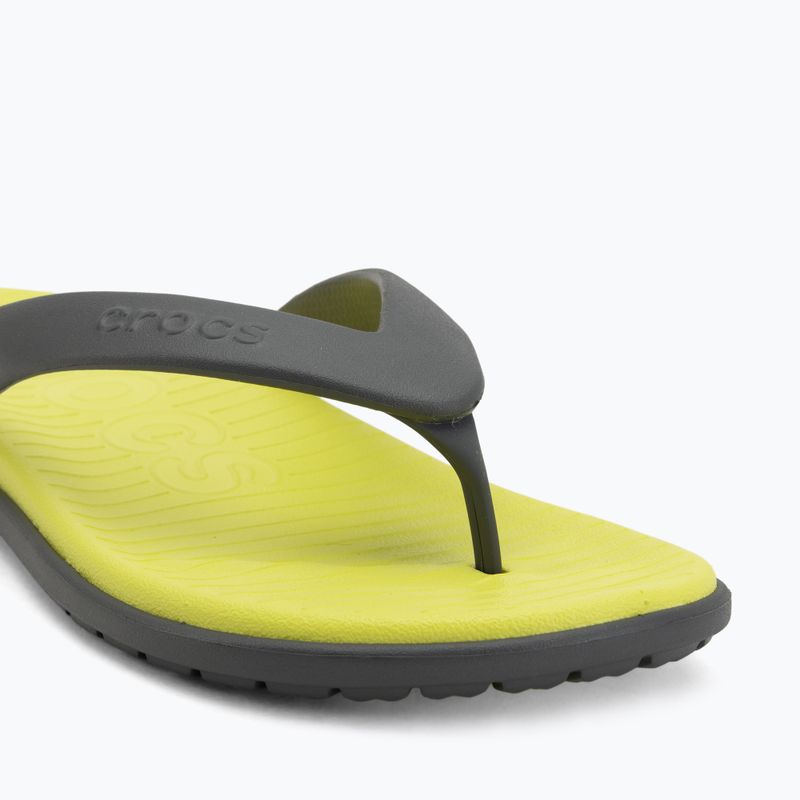 Žabky Crocs Coast Flip slate grey/citrus 7