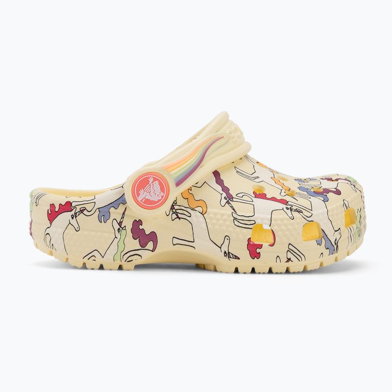 Detské šľapky Crocs Classic Unicorn Graphic yellow light 3