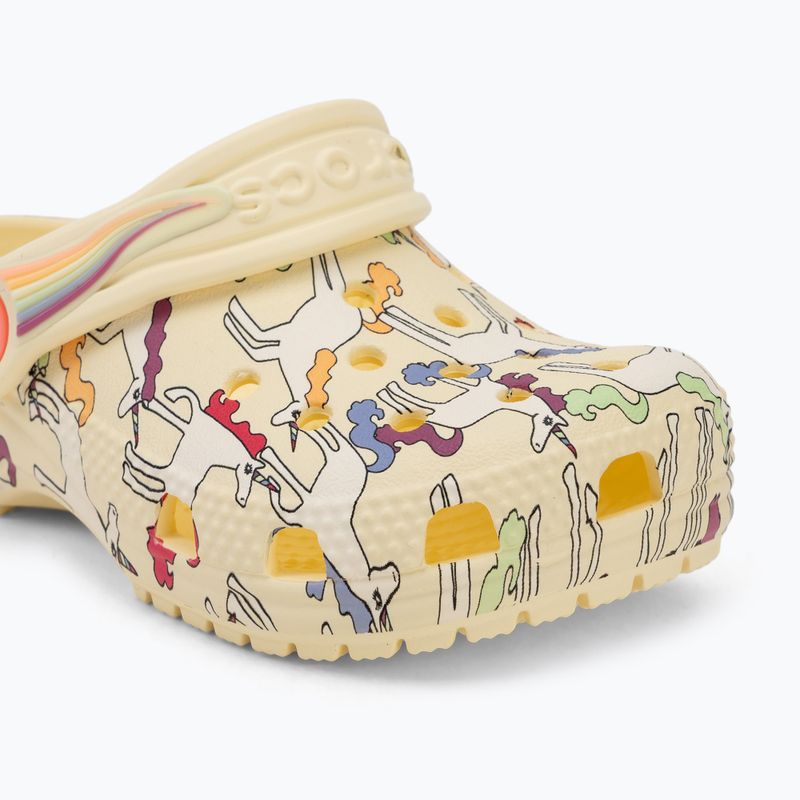 Detské šľapky Crocs Classic Unicorn Graphic yellow light 8