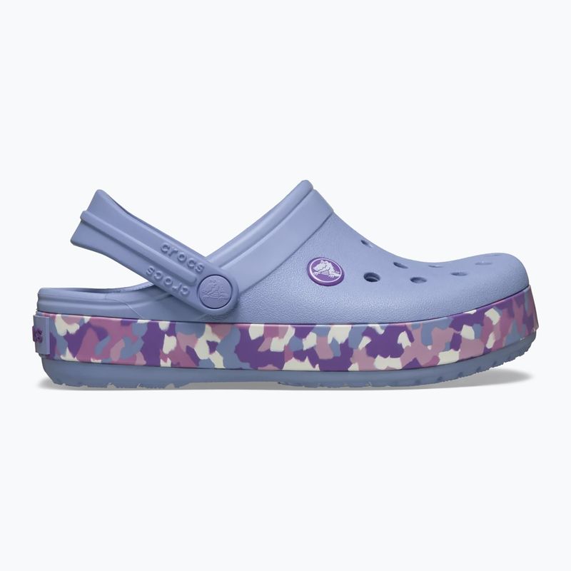 Detské šľapky Crocs Crockband Glow Confetti Band blue haze/multi 10