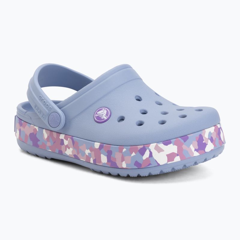 Detské šľapky Crocs Crockband Glow Confetti Band blue haze/multi 2