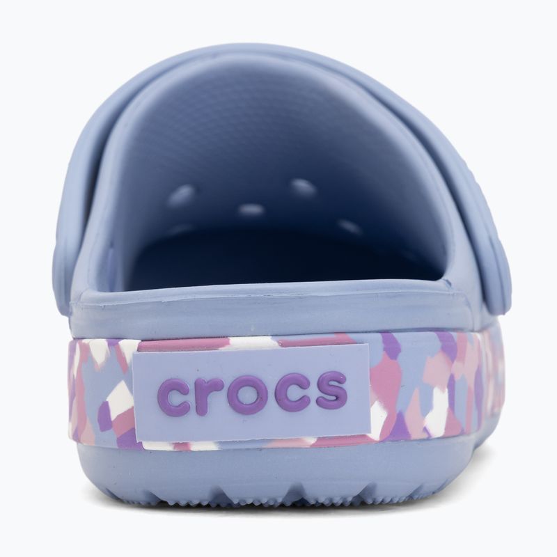 Detské šľapky Crocs Crockband Glow Confetti Band blue haze/multi 7