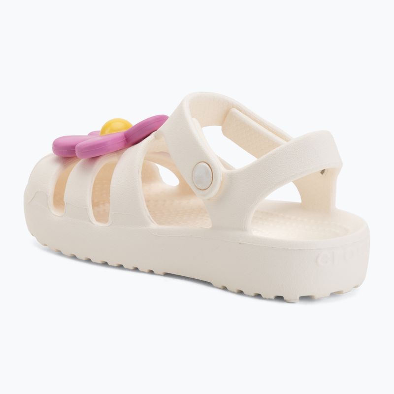 Detské sandále Crocs Classic Flower chalk 3
