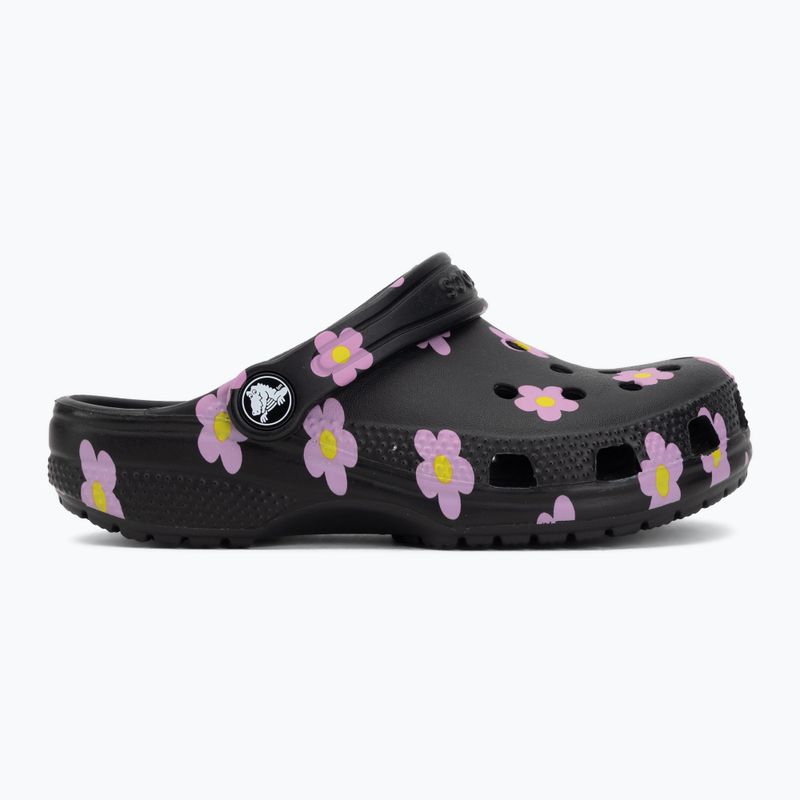 Detské šľapky Crocs Classic Flower black 3