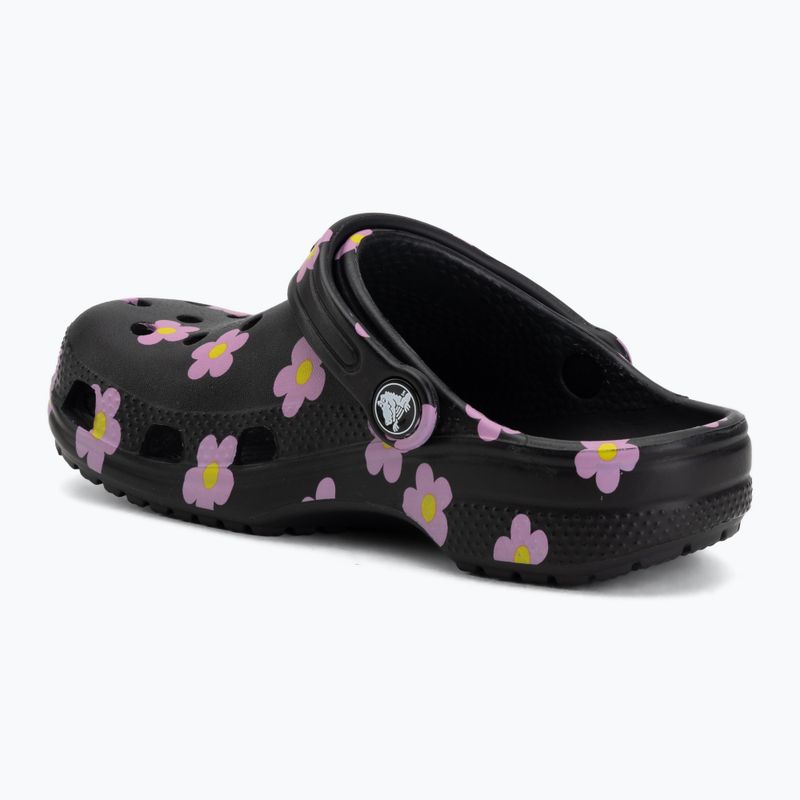 Detské šľapky Crocs Classic Flower black 4