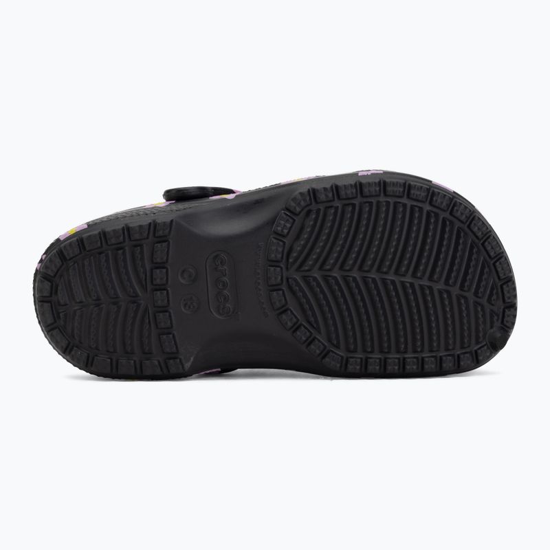 Detské šľapky Crocs Classic Flower black 5