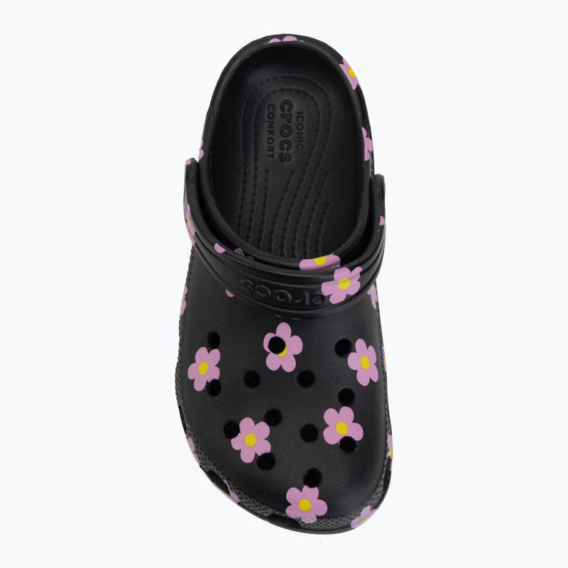 Detské šľapky Crocs Classic Flower black 6