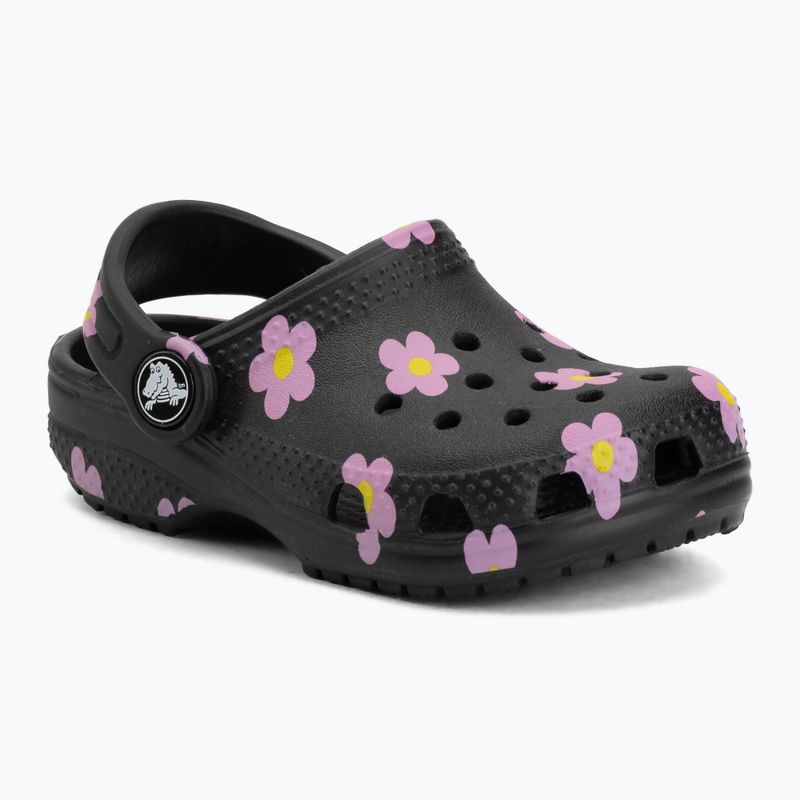 Detské šľapky Crocs Classic Flower 212671 black 2