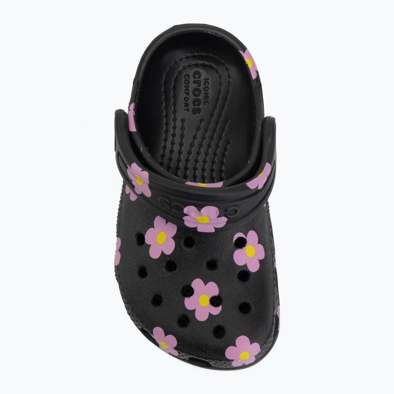Detské šľapky Crocs Classic Flower 212671 black 6