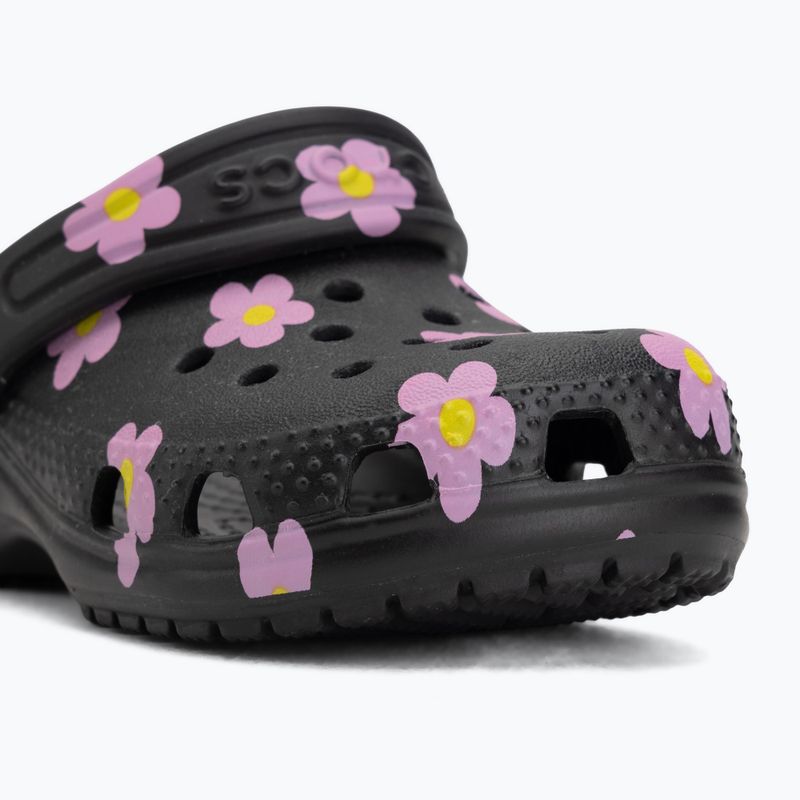 Detské šľapky Crocs Classic Flower 212671 black 8