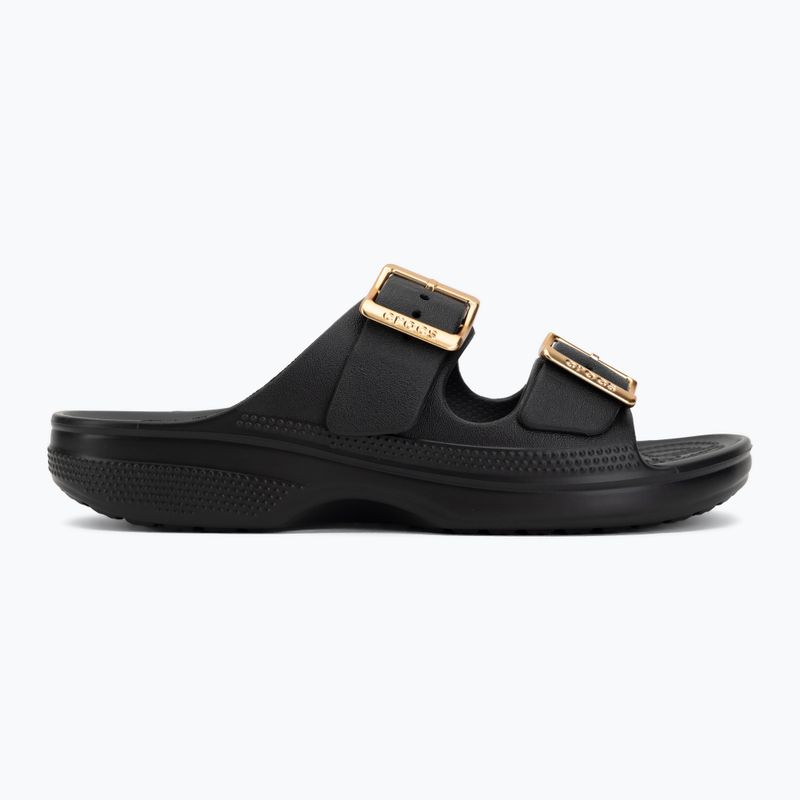 Dámske šľapky Crocs Saturday Metallic Buckle black 2
