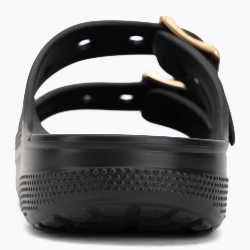 Dámske šľapky Crocs Saturday Metallic Buckle black 6