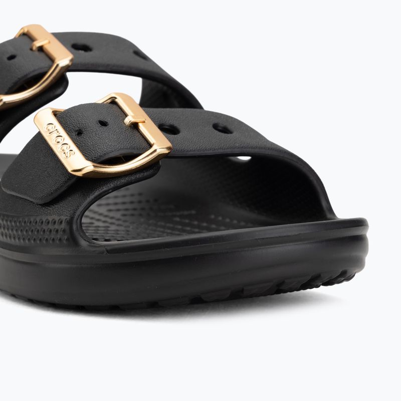 Dámske šľapky Crocs Saturday Metallic Buckle black 7